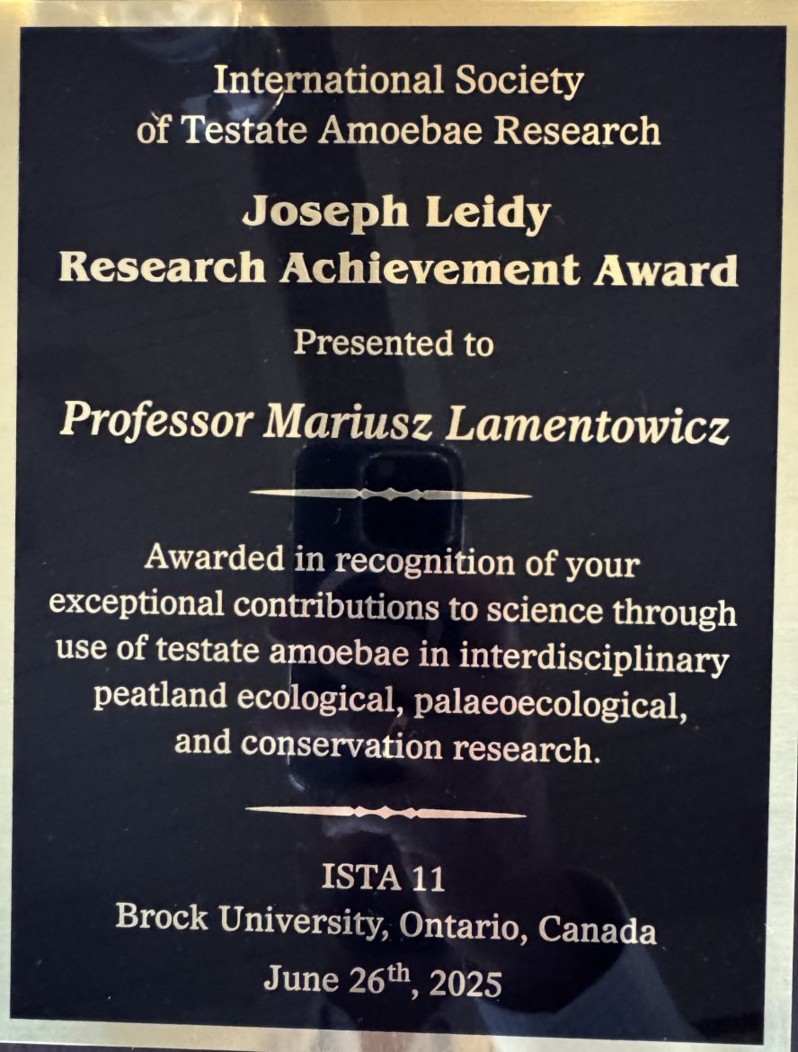 Nagroda dla prof. Lamentowicza