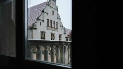 Widok z Auli UAM na Collegium Minus. fot. Władysław Gardasz