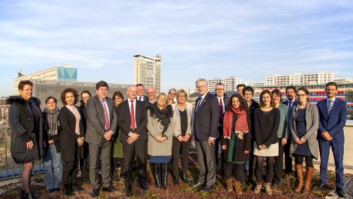 Przedstawiciele ośmiu uniwersytetów federacji EPICUR podczas spotkania grupy roboczej w Strasbourgu w styczniu 2019 r. Fot. SchröderUniversité