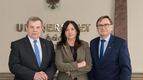 prof. Marek Nawrocki, prof. Beata Mikołajczyk i prof. Ryszard Naskręcki Fot. Łukasz Woźny