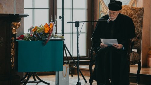 Prof. Hubert Orłowski doktorem honoris causa UW.  Fot. Alina Metelytsia. Wydział Filologiczny Uniwersytetu Wrocławskiego Centrum Studiów Niemieckich i Europejskich im. W. Brandta