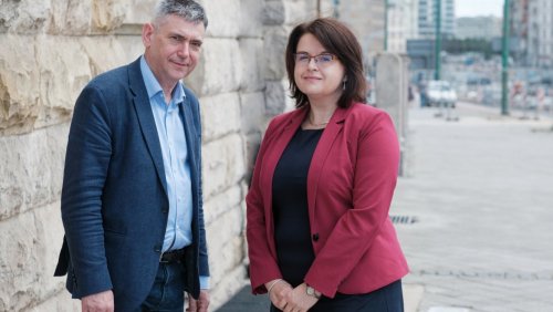 Prof. Wojciech Dajczak i  prof. Joanna Długosz-Jóźwiak, autorzy SteReOKultur, fot. Adrian Wykrota