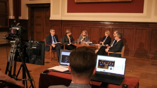 Spotkanie Q&A w Collegium Minus. Pytania dotyczyły m.in. sprzedaży akademika "Jowita", fot. Przemysław Stanula