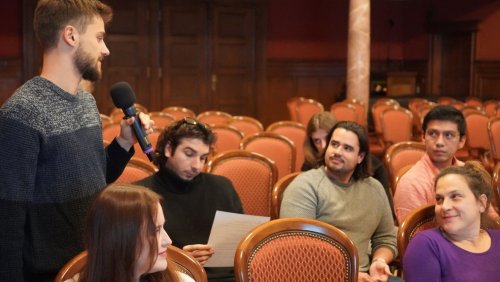 Studenci przedmiotu "European alues in times of crises: A comparison of Polish and Swiss perspectives" Fot. Natalia Kostić