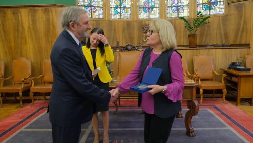 Medal Homini Vere Academico dla prof. Hausera, fot. P. Stanula