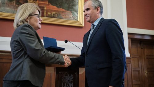 Andrzej Witkowski uhonorowany medalem Homini Vere Academico. Fot. Władysław Gardasz fot. Władysław Gardasz