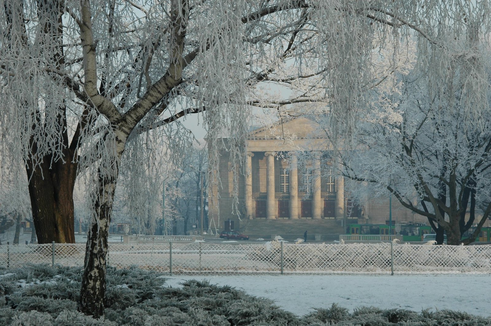 Zima w Poznaniu. Fot. Stanisław Ossowski. 2004