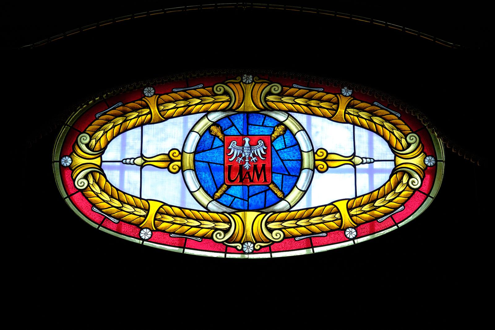 Witraż - Aula Lubrańskiego. fot. Władysław Gardasz