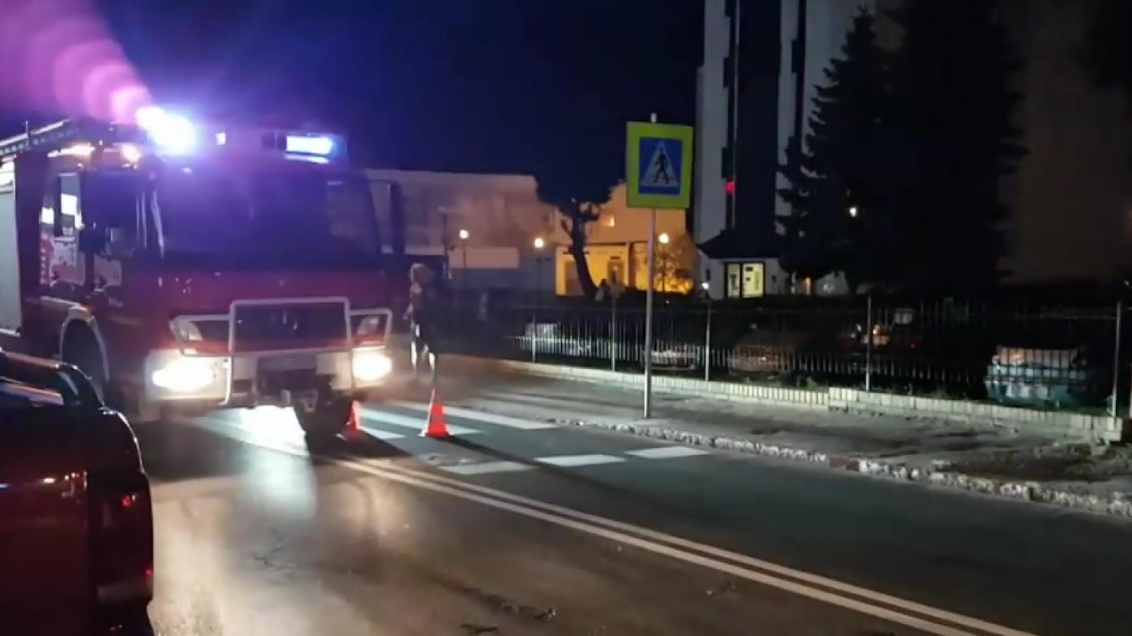 Pożar w Collegium Polonicum Fot YT