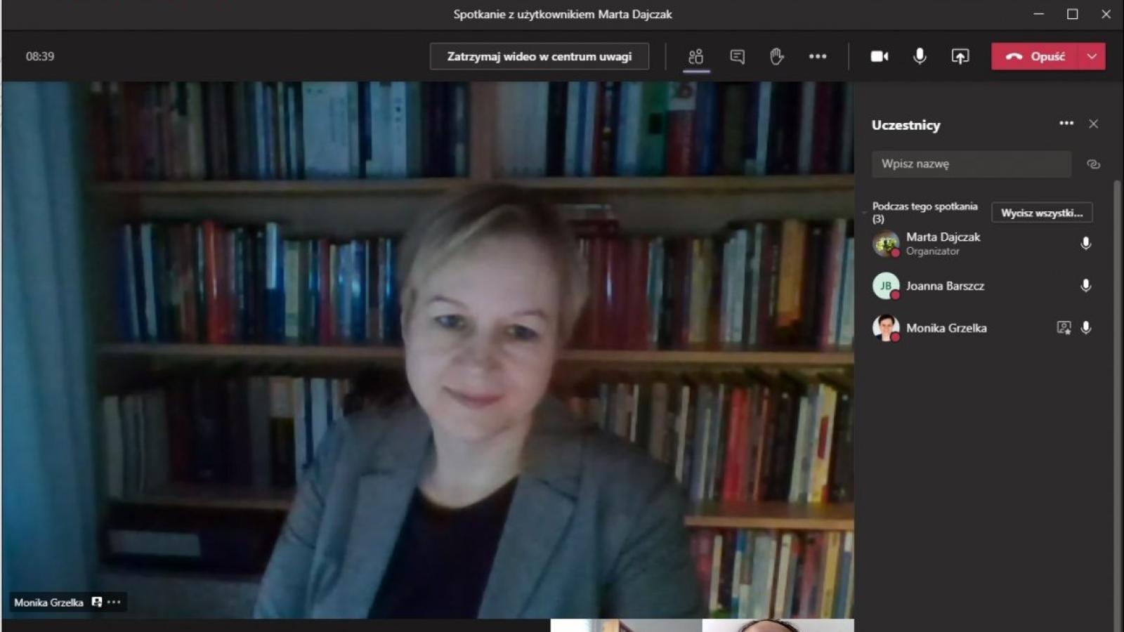 Screenshot z rozmowy