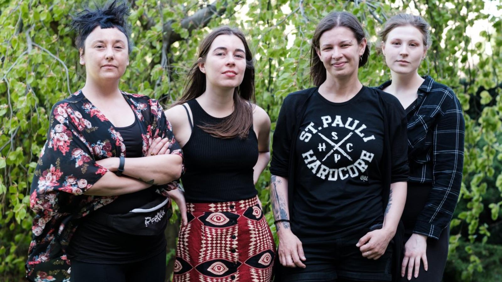 Aleksandra Dzik (absolwentka IAiE) oraz studentki Urszula Małecka i Paulina Chmielecka (III rok I stopnia). Obecnie w działalność Antropofonu zaangażowani są także Kacper Sikora oraz Aleksandra Wojtaszczyk (studenci I roku II stopnia), fot. Adrian Wykrota