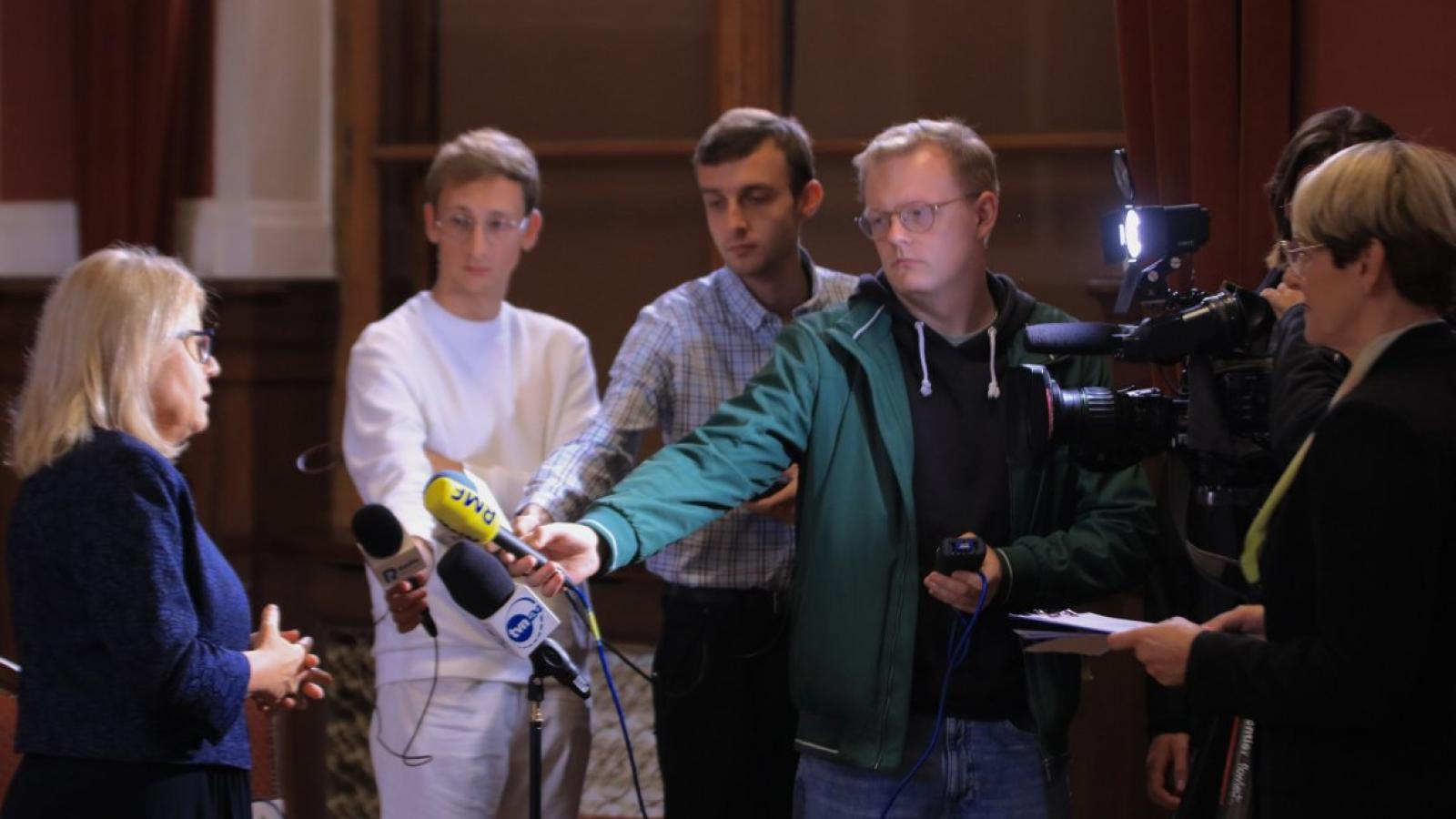 Konferencja prasowa władz Uniwersytetu, fot. Przemysław Stanula