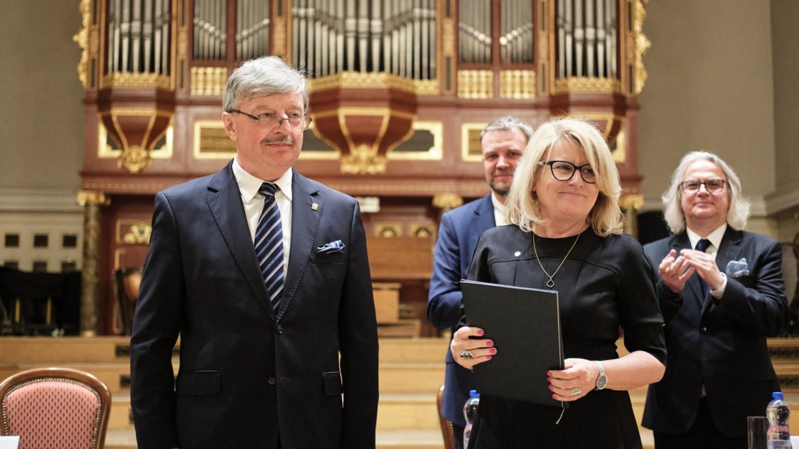 Prof. Bogumiła Kaniewska została wybrana na kolejna kadencją rektorską.  Fot. Władysław Gardasz