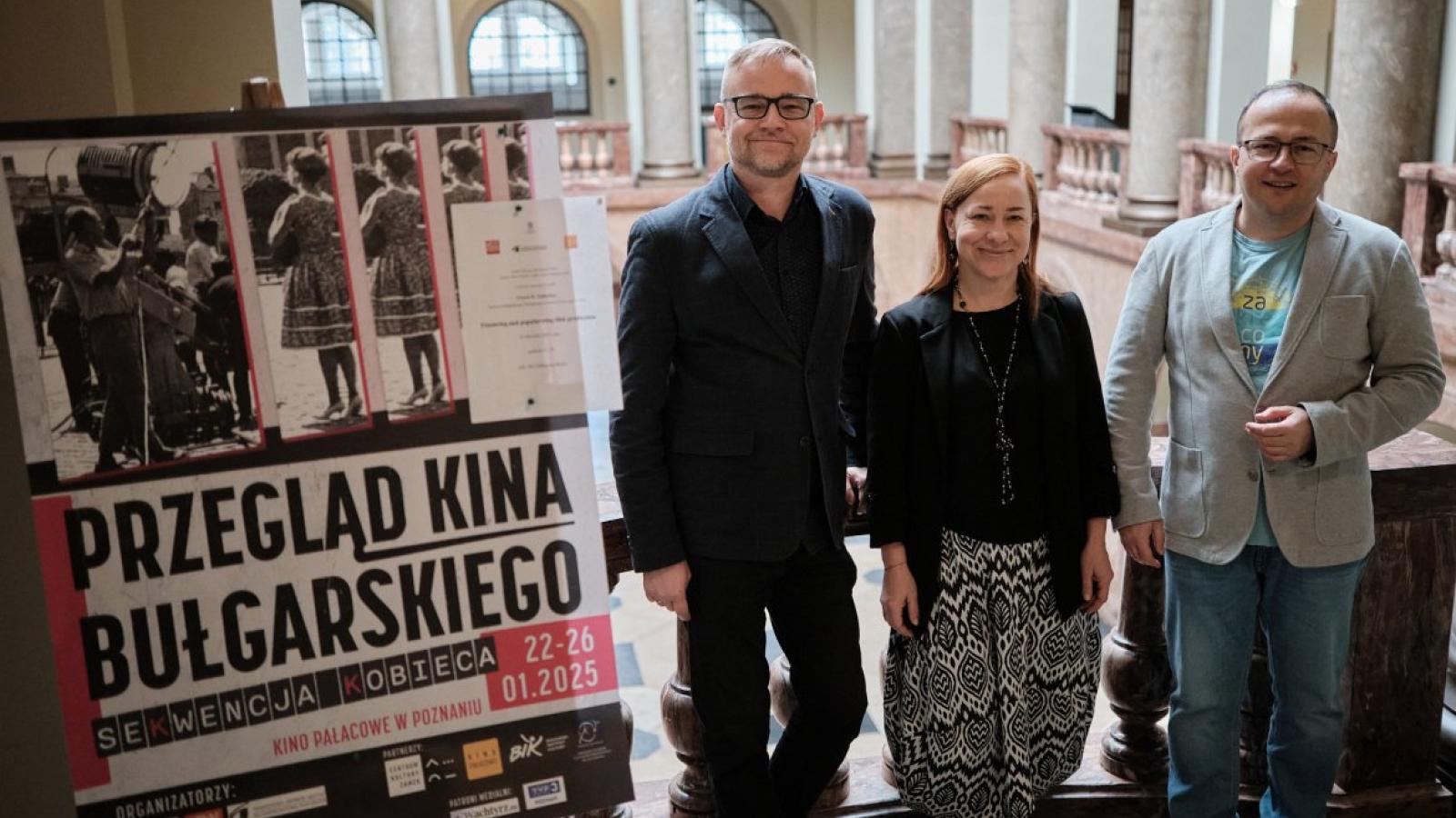 Organizatorzy Przeglądu Kina Bułgarskiego - prof. Wojciech Jóźwiak, prof. Natalia Długosz oraz prof. Marek Kaźmierczak, fot. Władysław Gardasz