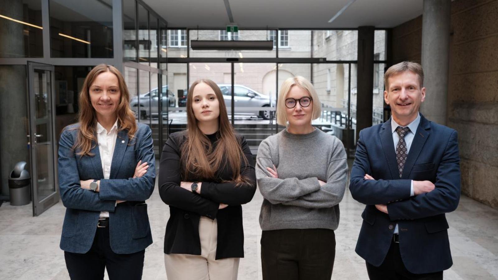 Ośrodek Rozwoju Innowacji Dydaktycznych (ORID). Na zdjęciu (od lewej):  prof. UAM dr hab. Natalia Walter (dyrektorka ORIDu),  Maria Zienkiewicz,  Joanna Seniów,  Adam Cankudis