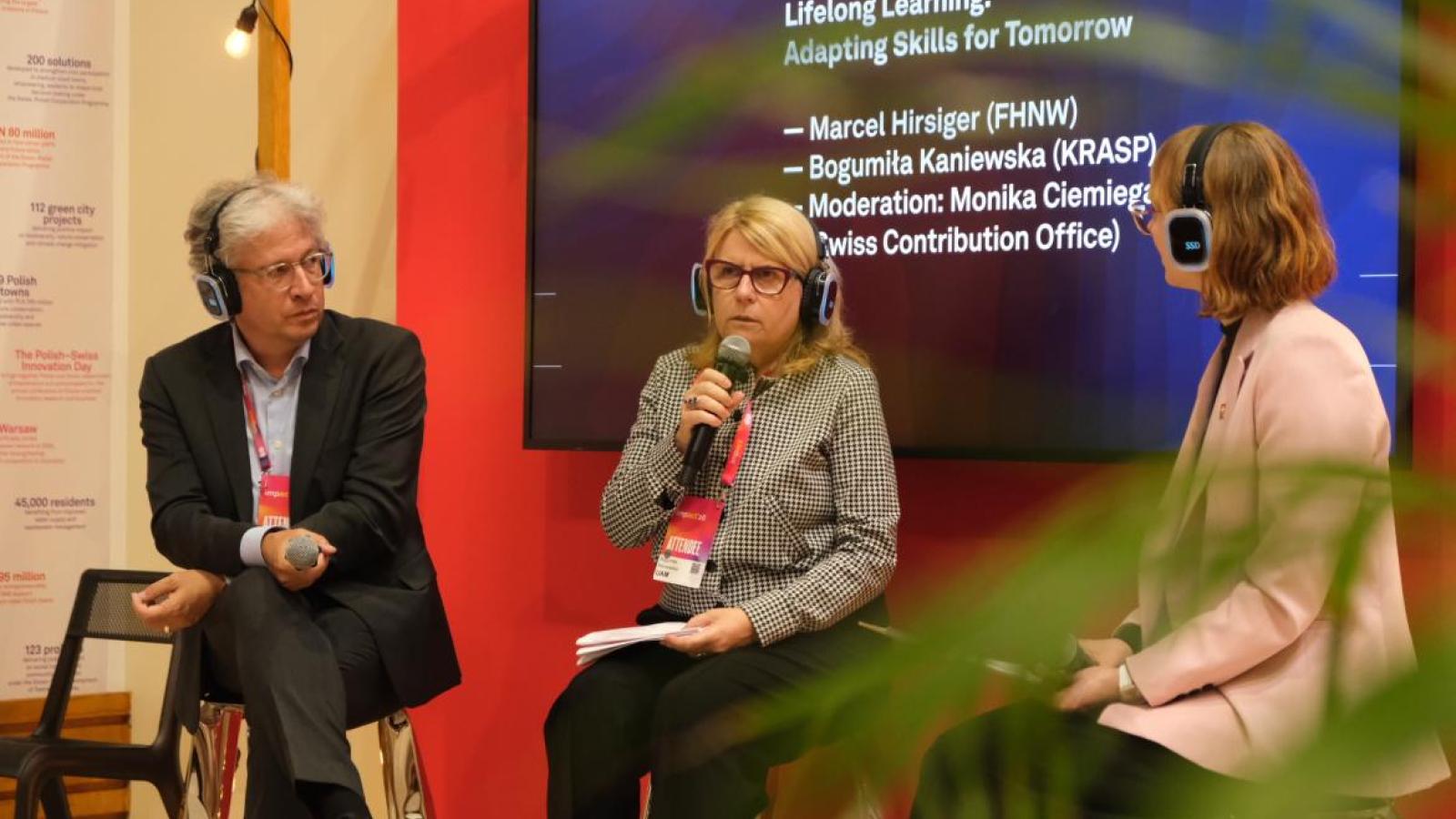 Prof. Bogumiła Kaniewska uczestniczyła miedzy innymi w polsko-szwajcarskim panelu o nauce i zmieniającym się rynku pracy