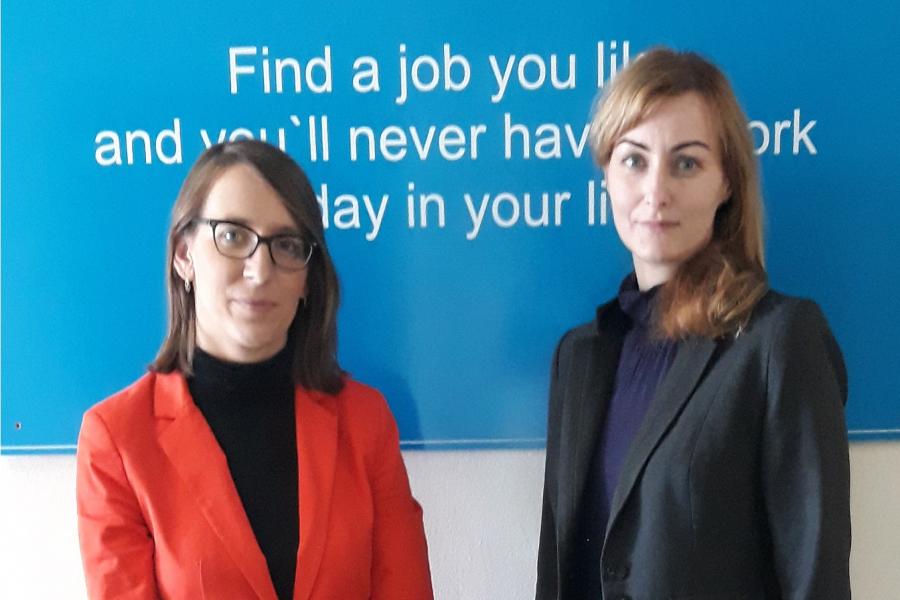 Dr Joanna Kic-Drgas  i dr Joanna Woźniak z Instytutu Lingwistyki Stosowanej