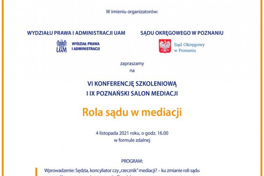 Sędziowie o mediacji na WPiA