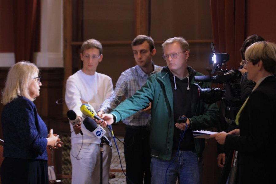 Konferencja prasowa władz Uniwersytetu, fot. Przemysław Stanula