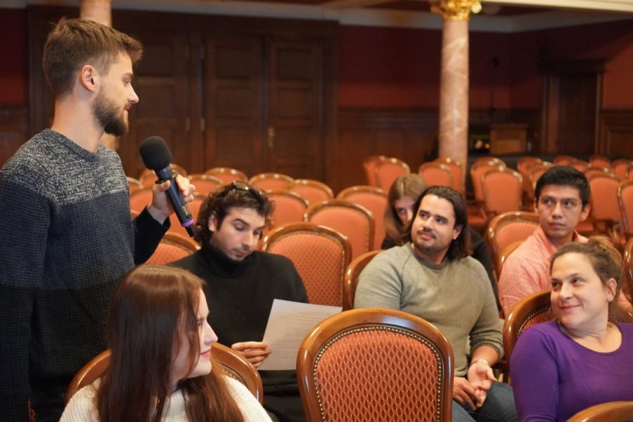 Studenci przedmiotu "European alues in times of crises: A comparison of Polish and Swiss perspectives" Fot. Natalia Kostić