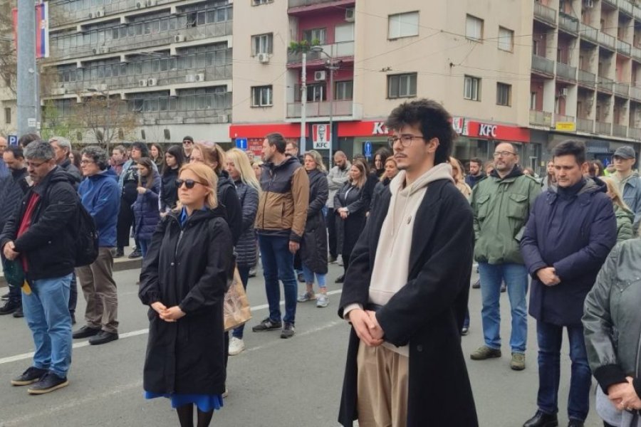 Relacja z protestów studenckich w Belgradzie. Kwiecień 2025 Fot. Joanna Morawska